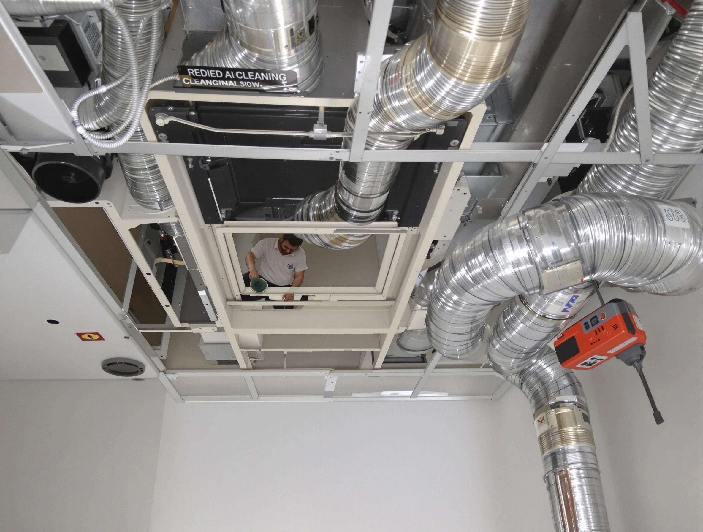 Citrus Park Air Duct Cleaning technician performing detailed central duct system cleaning in Citrus Park
