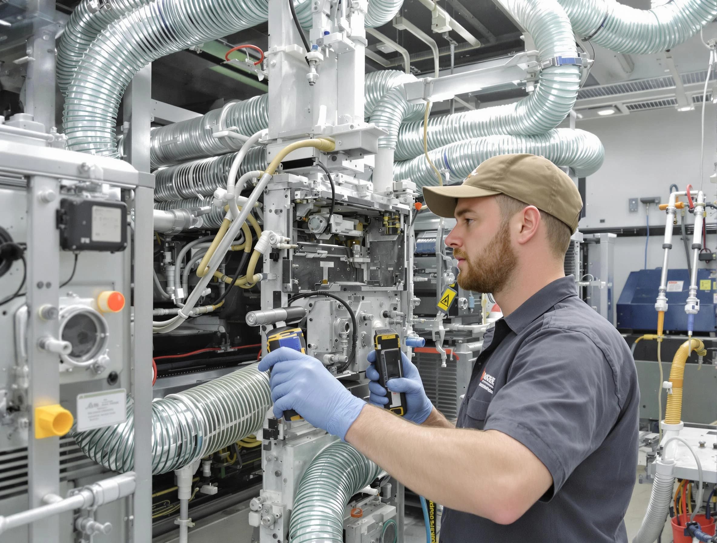 Citrus Park Air Duct Cleaning technician performing precision commercial coil cleaning at a business facility in Citrus Park
