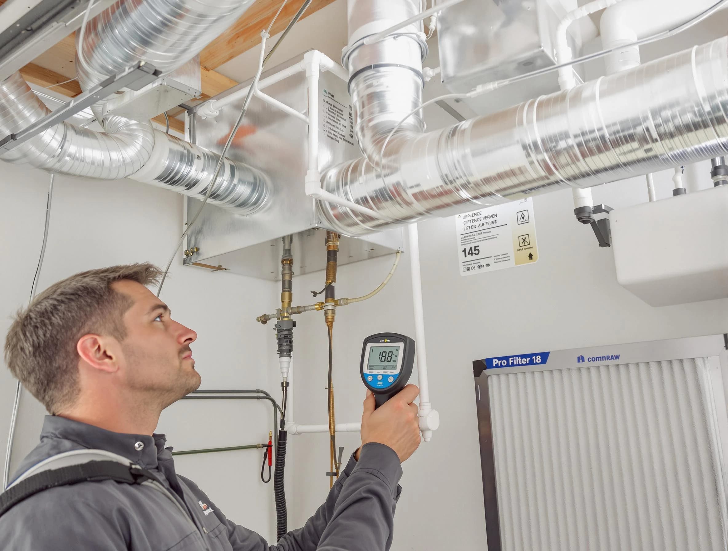 Citrus Park Air Duct Cleaning expert conducting detailed filter system inspection using diagnostic tools in Citrus Park