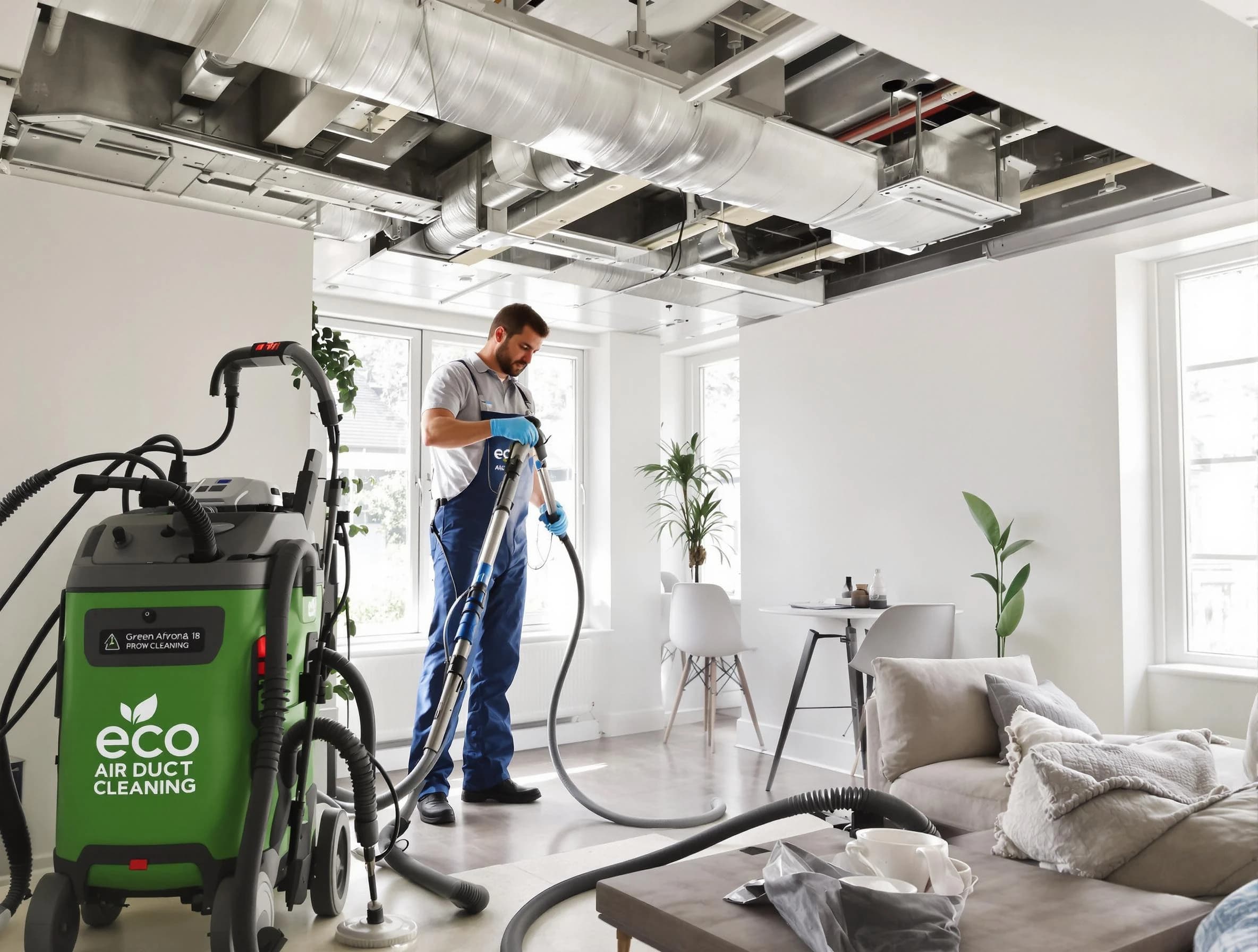 Citrus Park Air Duct Cleaning technician performing eco-friendly duct cleaning using sustainable methods in Citrus Park