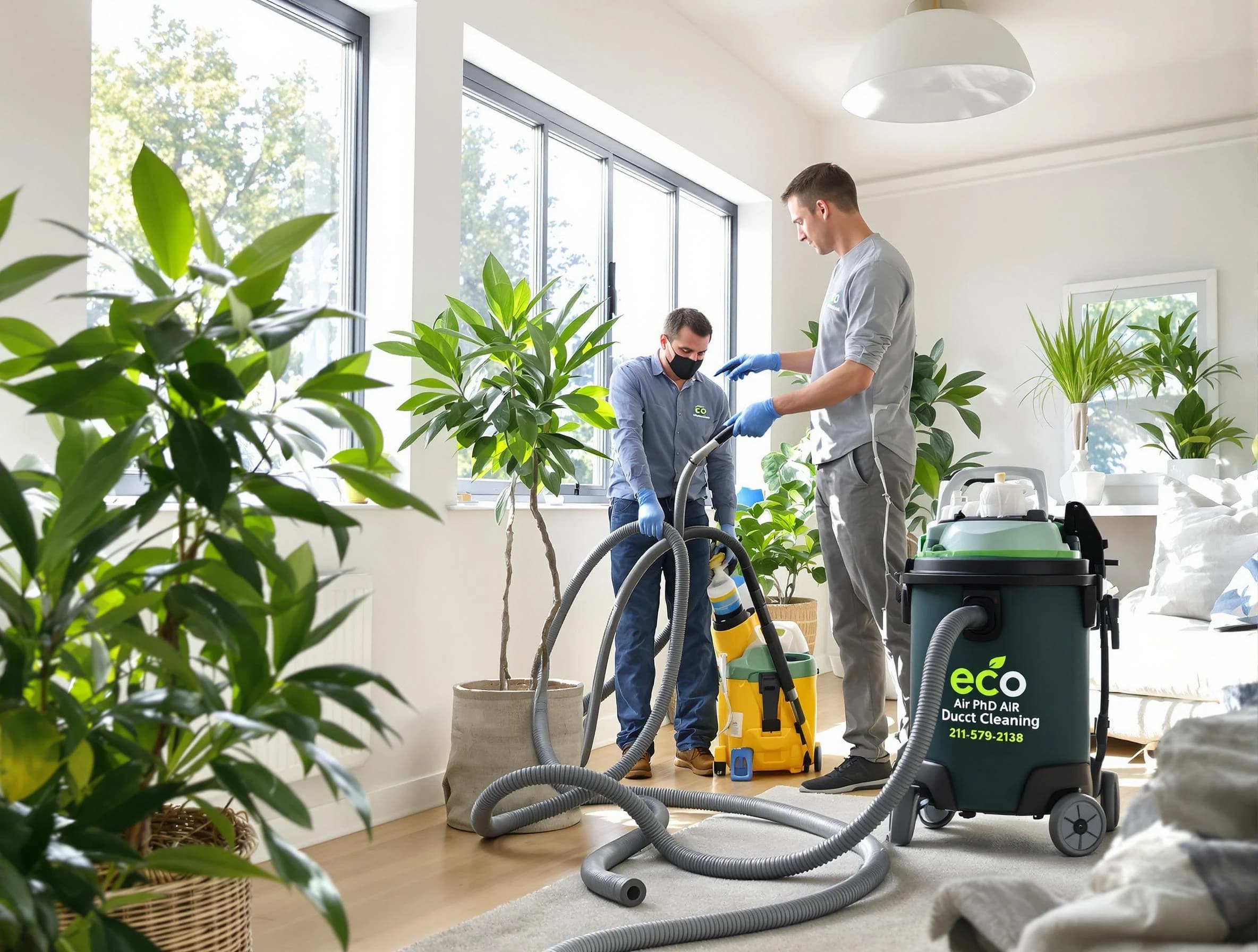 Citrus Park Air Duct Cleaning technician performing eco-friendly duct cleaning using sustainable methods in Citrus Park