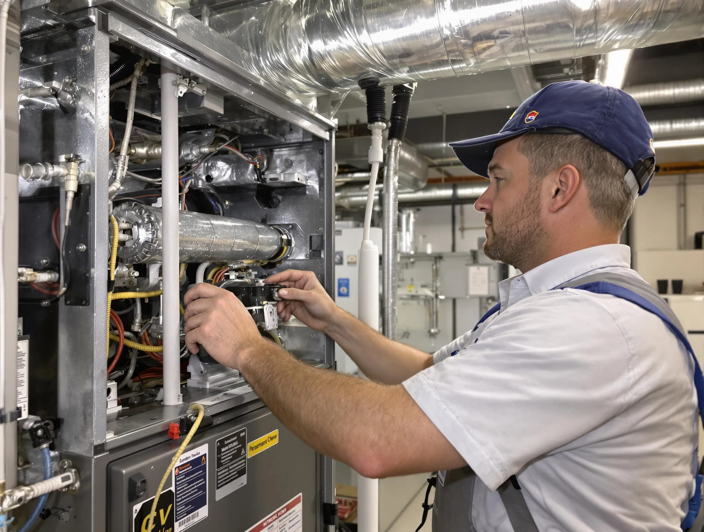 Citrus Park Air Duct Cleaning specialist performing thorough furnace duct cleaning to improve heating efficiency in Citrus Park