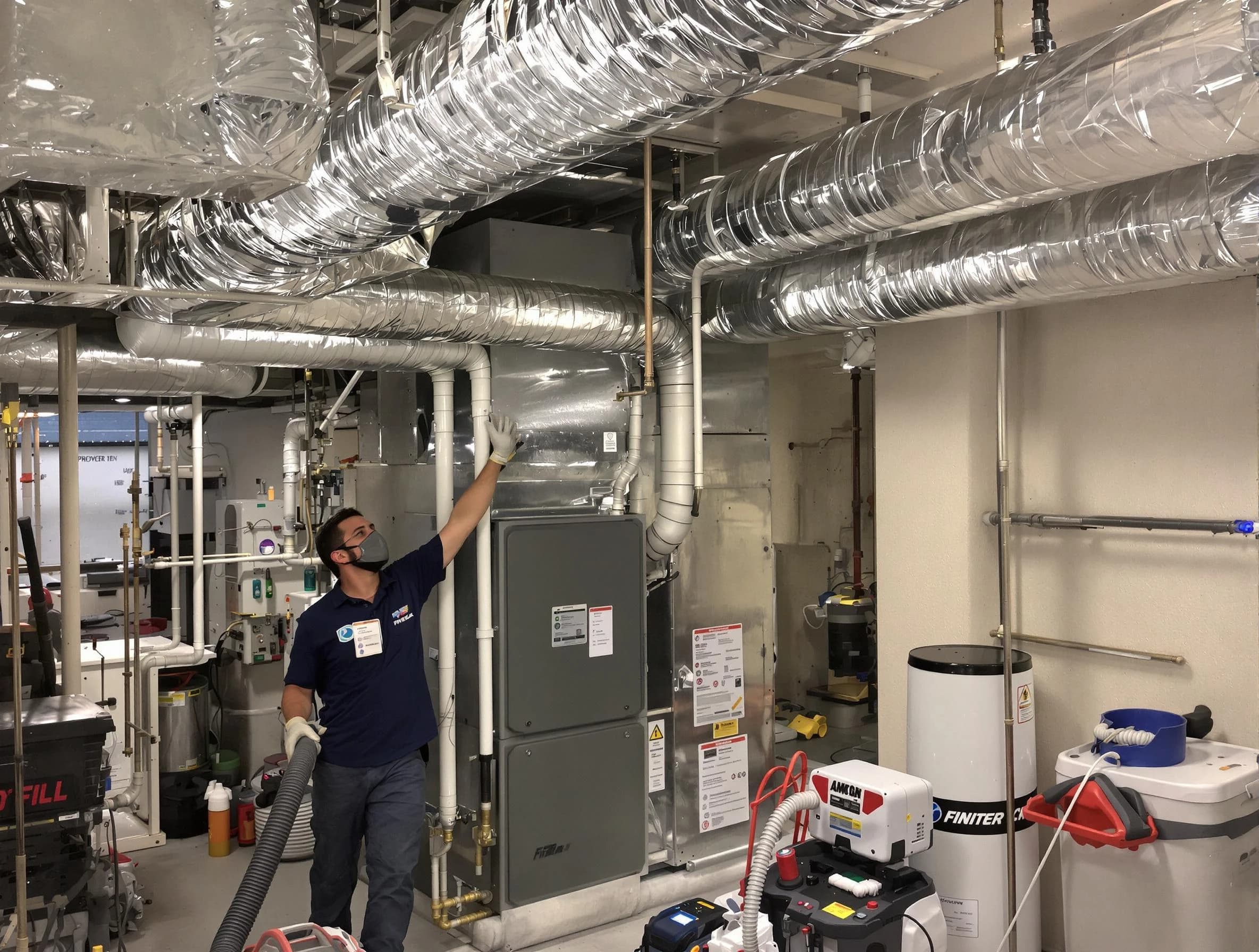 Citrus Park Air Duct Cleaning specialist performing thorough furnace duct cleaning in a Citrus Park residence