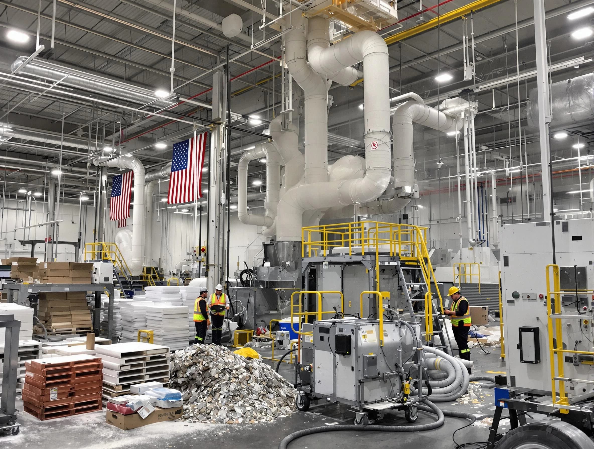 Citrus Park Air Duct Cleaning team performing large-scale industrial duct cleaning at a commercial facility in Citrus Park