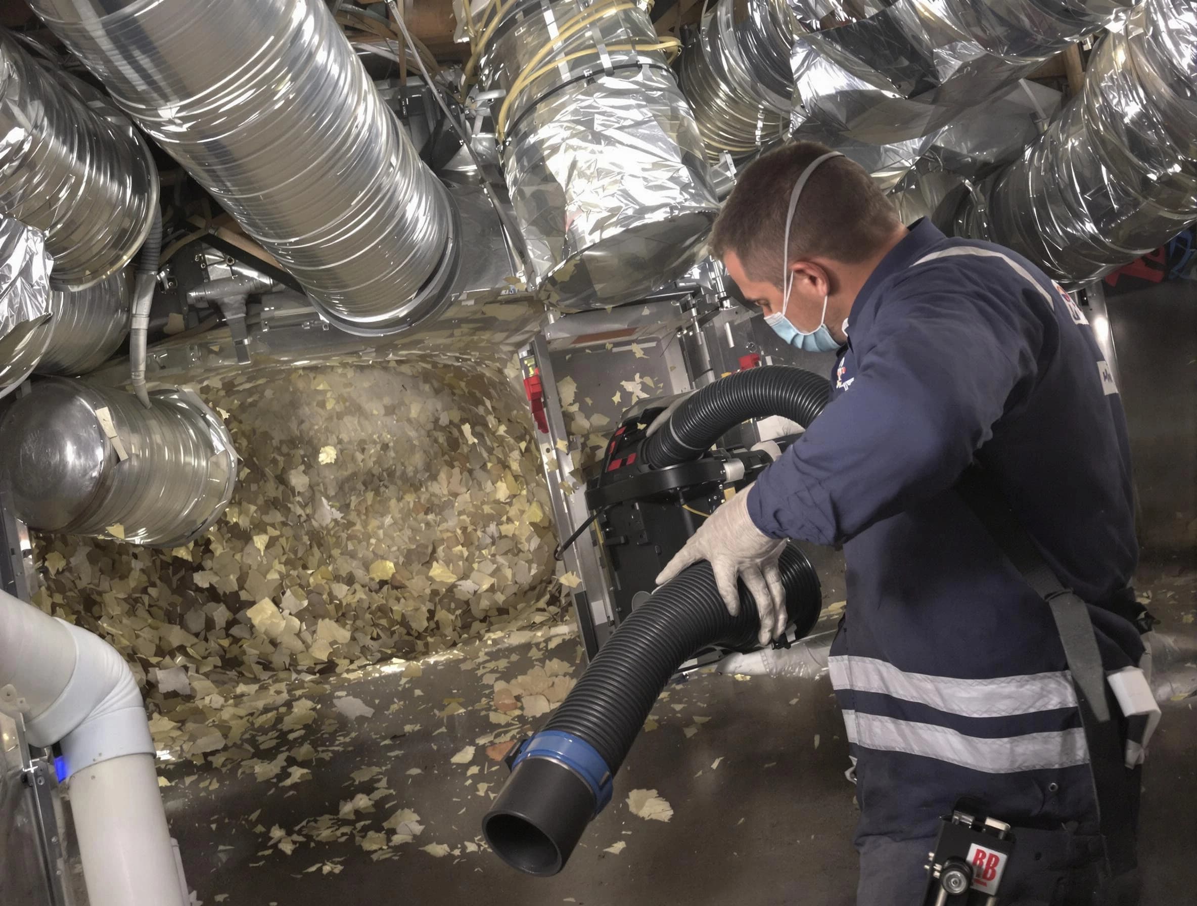 Citrus Park Air Duct Cleaning specialist operating negative pressure cleaning equipment for thorough duct maintenance in Citrus Park