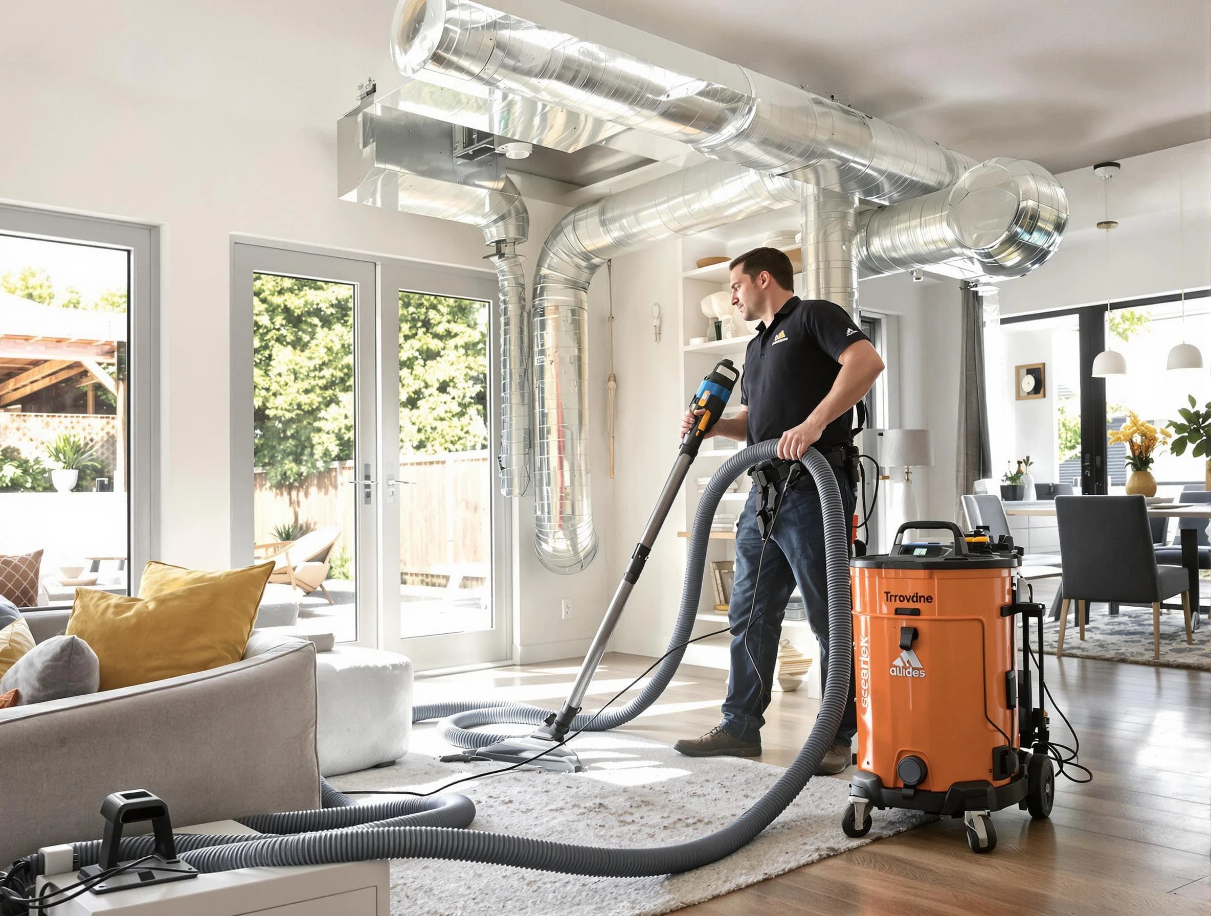Citrus Park Air Duct Cleaning specialist performing thorough residential duct cleaning using advanced equipment in Citrus Park