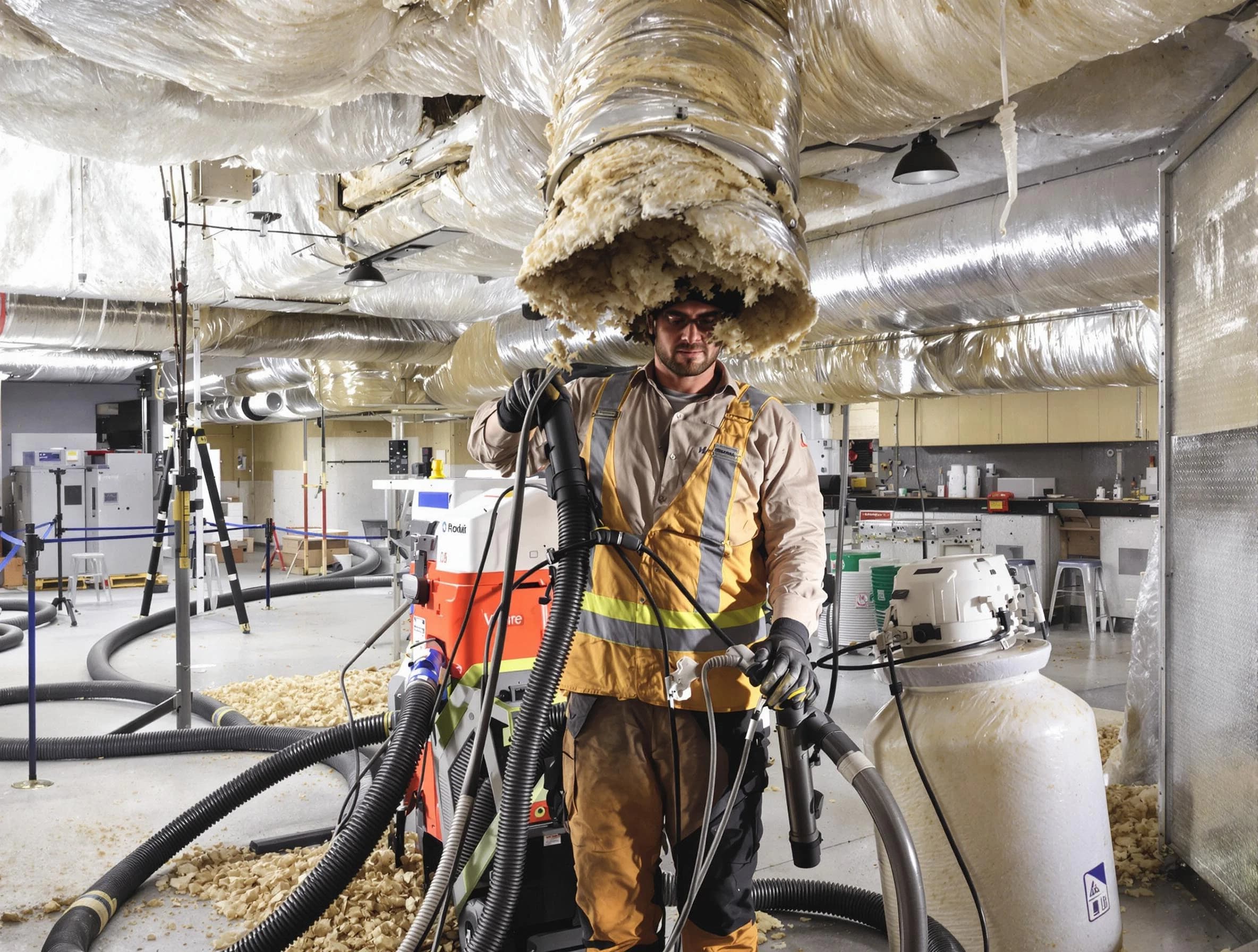 Professional vacuum insulation removal by Citrus Park Air Duct Cleaning expert in Citrus Park